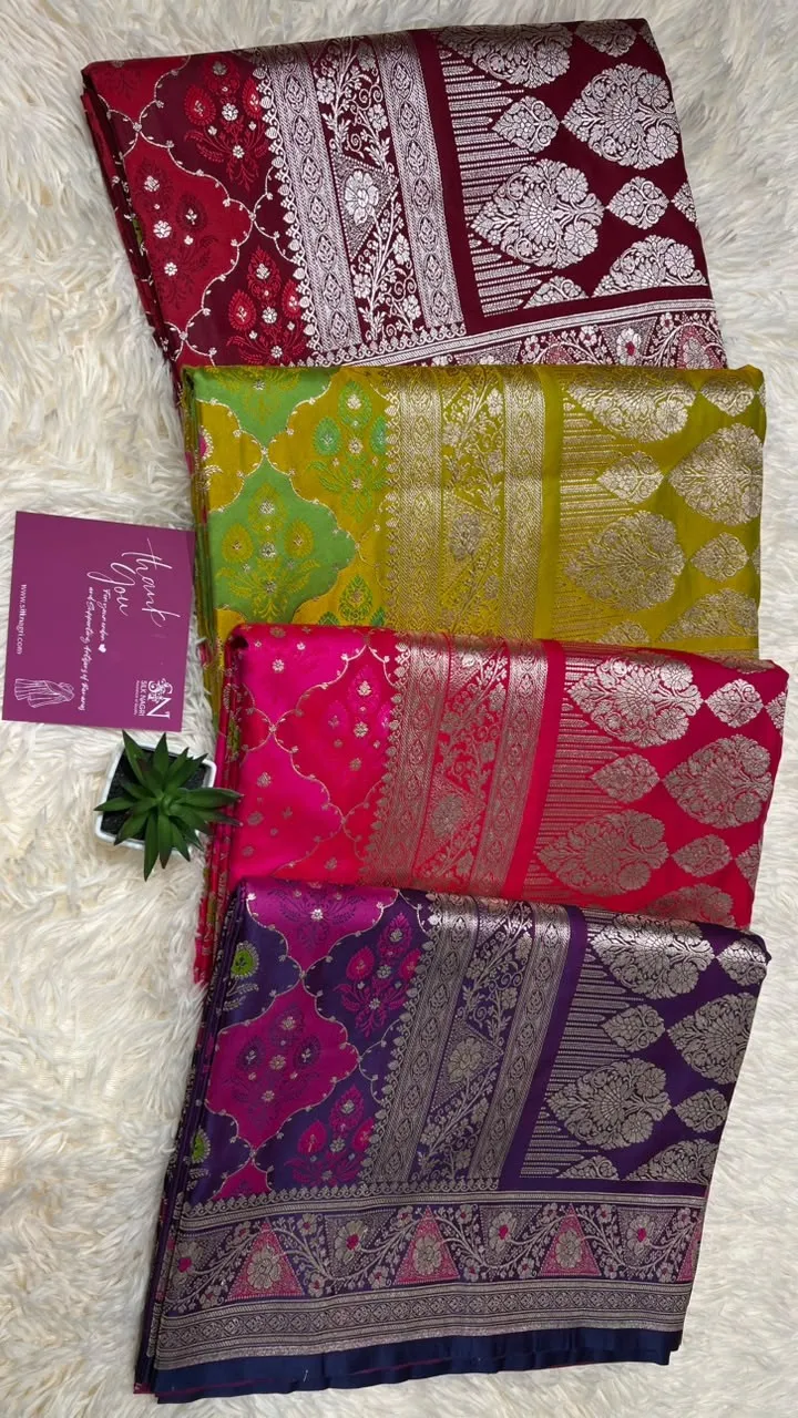 Zari Pattern Banarasi Saree — Colour Range